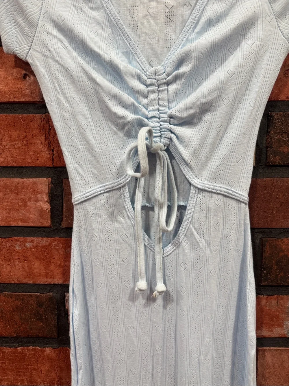 Frankie Bikini  Light Blue Ribbed  Maxi